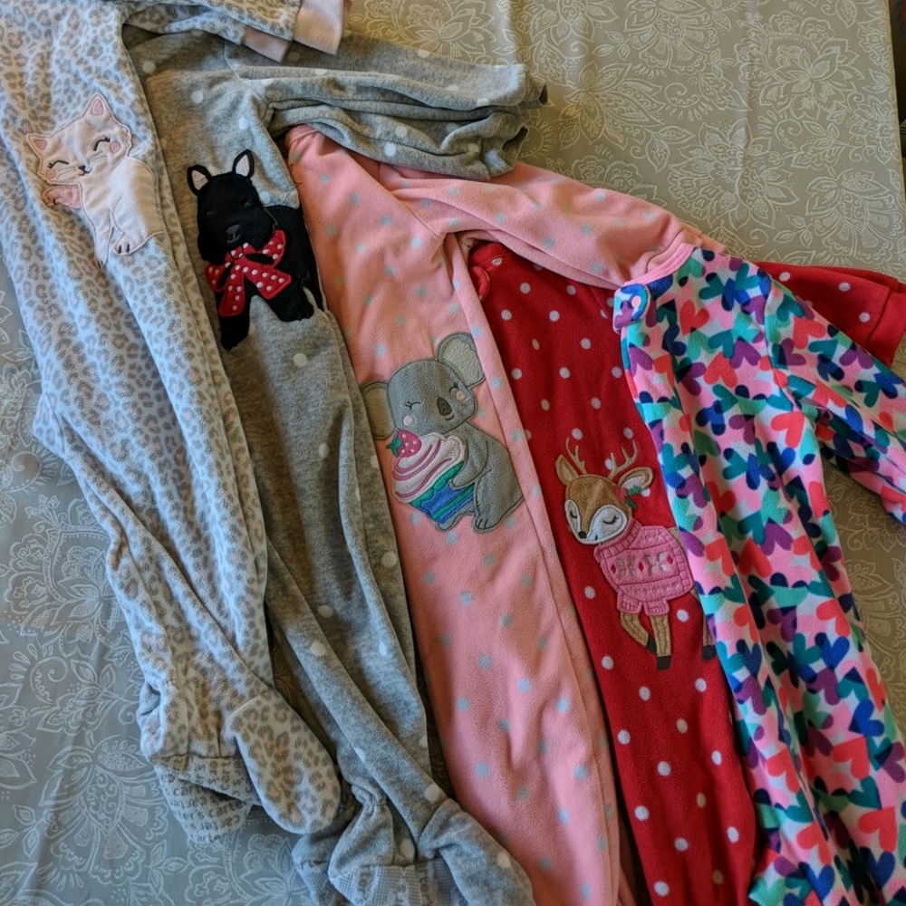 Bundle 5 Carters sleep & play footer sleepers 18m